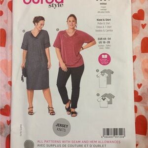 BN UNCUT BURDA 6018 DRESS & T-SHIRT SEWING PATTERN